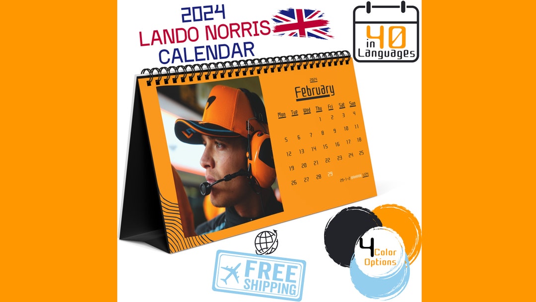 2024 F1 Calendar for Lando Norris Fans Our Calendars Are Etsy Australia