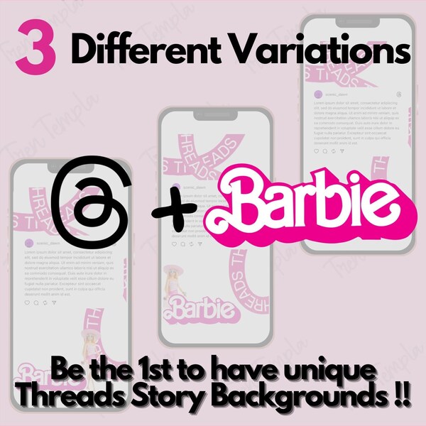 Barbie Social Media Template Etsy