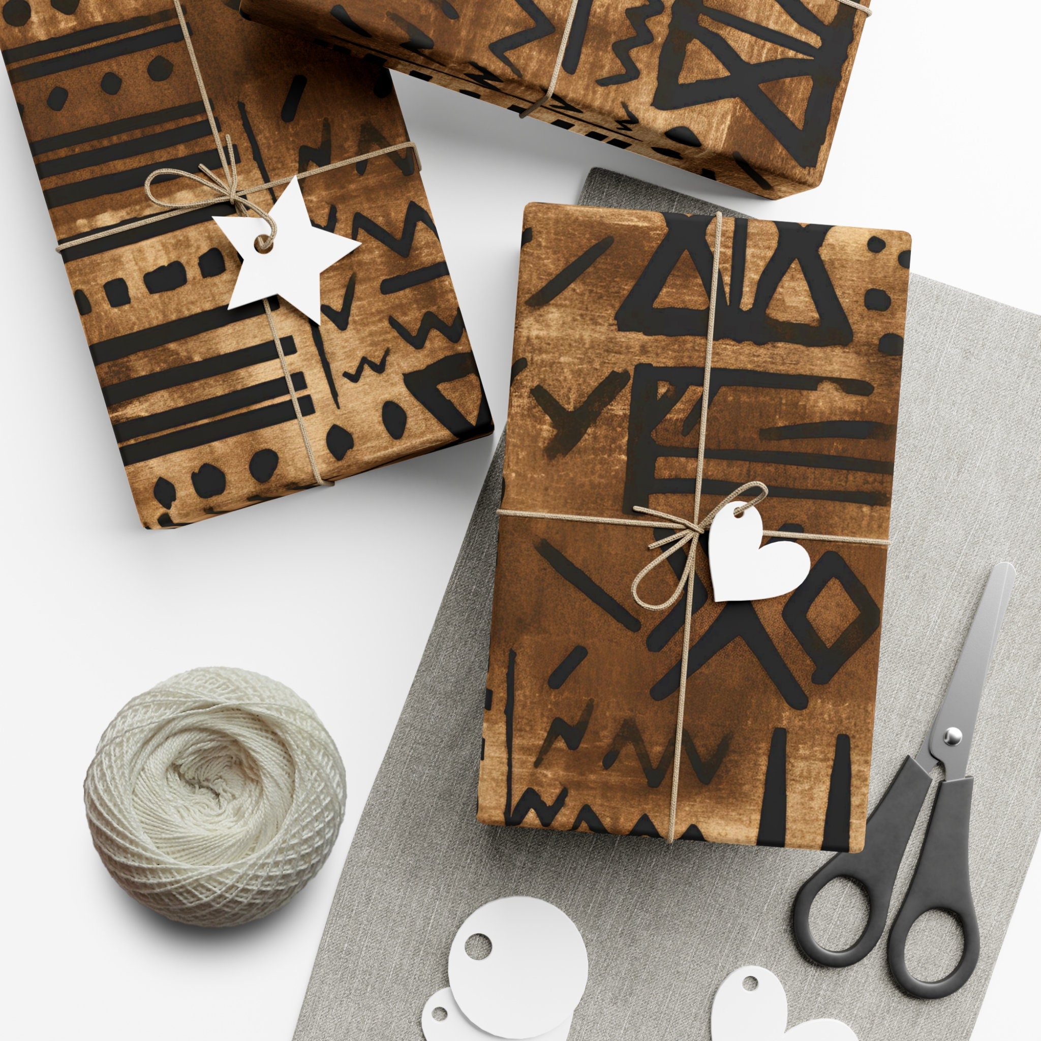 Original afroprint wrapping gift paper by lakemita - Holiday decoration -  Afrikrea