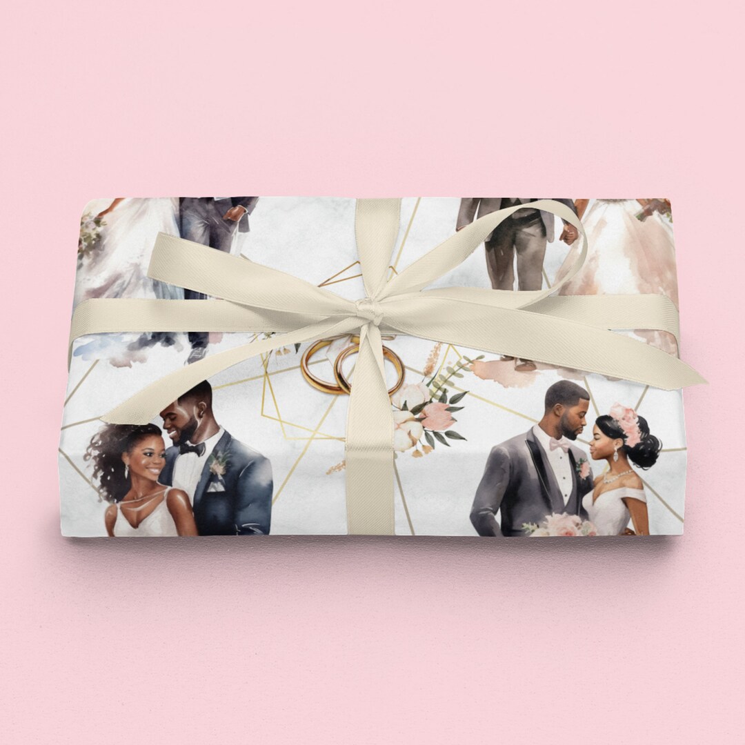 Wedding Wrapping Paper Bridal Shower Wrapping Paper Bridesmaid Etsy