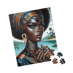 African Queen Puzzle African American Puzzle Black Woman Puzzle Birthday Gift For Daughter Jigsaw Puzzle Afro Queen