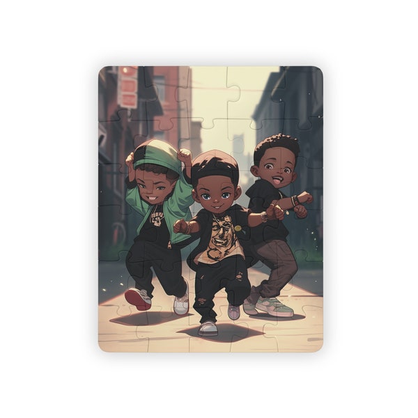 Cool Boys Puzzle Little Boy Puzzle African American Boy Birthday Gift Christmas Gift Boy Puzzle for Black Boy Puzzle  Gift for Grandson