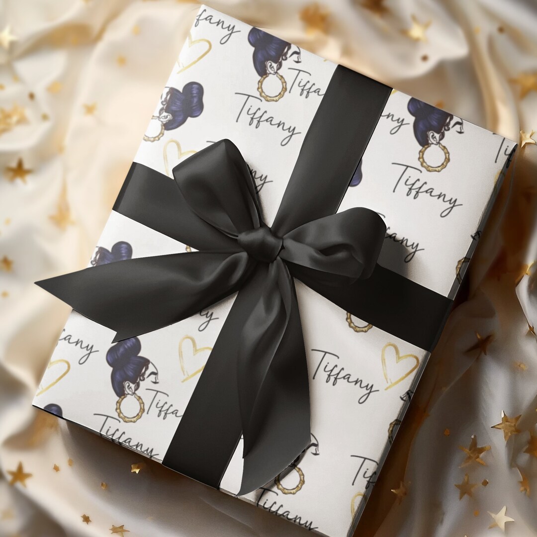 Personalized Wrapping Paper Custom Wrapping Paper Black Woman African ...