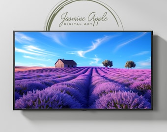 Samsung Frame TV Lavender Fields Art Print 3 Cottagecore Decor French Countryside Art from South of France