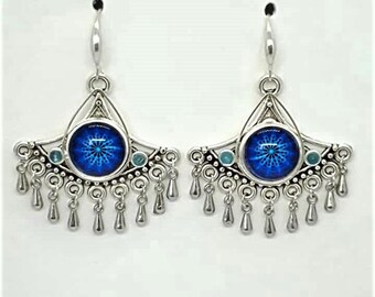 Aquamarine Divine Portal Earrings