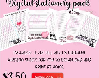 Prison Wife Digital writing sheets