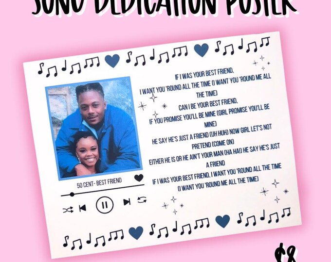 Featured listing image: Song Dedication Poster
