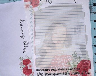 Roses are red violets are blue aniversary   (Stationery Set)