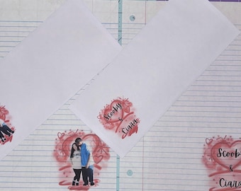 Red hearts (Stationery Set)