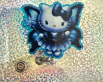 Hello Kitty Fairy (blue) Badge Reel