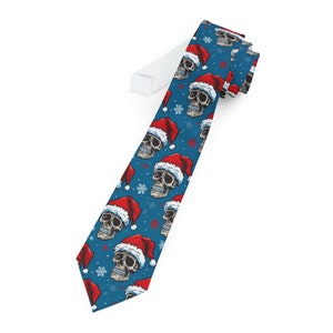 Christmas Skull Necktie Christmas Necktie Skull Necktie Christmas tie Skull Tie Gothic necktie Gothic tie