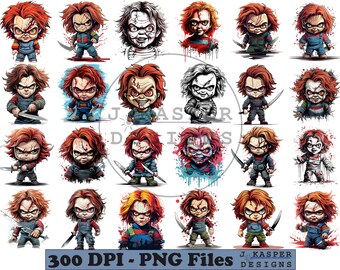 Chucky PNG Bundle, Bundle For Cricut, Chucky Clipart PNG For Cricut, Chucky Clipart Sublimation PNG