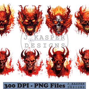 Demons PNG Bundle, Bundle For Cricut, demon Clipart PNG For Cricut, demon Clipart Sublimation PNG