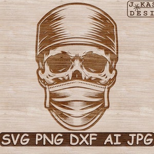 Surgeon Skull SVG: Medical Decor, Cricut & Laser Cut File image 1