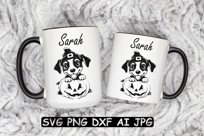 Halloween Dog SVG | Cute Puppy With Pumpkin (digital Download) - Etsy