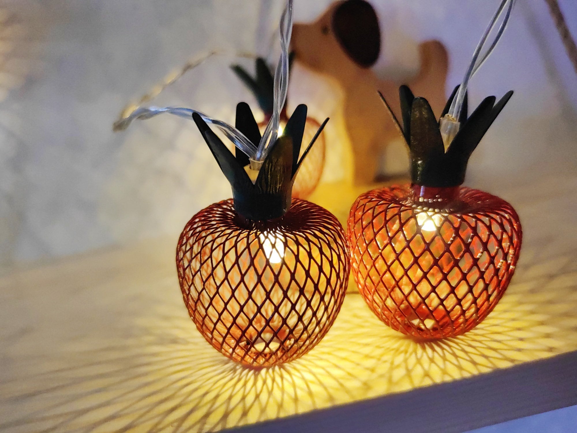 Apple String Lights, Metal Mesh Fairy String Lights , Romantic String ...
