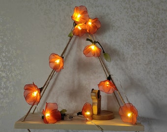 Sakura String Lights, Kirschblüten-Lichterkette - Romantische Blumen Lichterkette für Schlafzimmer Dekor, Hochzeitsambiente und Schaufenster