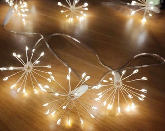 Starburst-Feuerwerk-Lichterkette, romantische Lichterkette für Schlafzimmerdekoration, Party, Hochzeit, Fensterdekoration, Muttertagsgeschenk, Geburtstagsgeschenk
