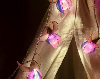 Guirnalda de luces LED fucsia / Flores de ensueño rosa-morado que brillan para fiestas y romance / Regalo para Navidad, aniversarios, cumpleaños, Día de la Madre