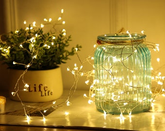 Copper Wire Starry String Lights: Indoor Fairy Lights for Parties