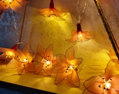 Pink Lily Fairy Lights – Kids Bedroom Night Light, Magical Room Decor, Birthday & Children’s Day Gift, Handmade LED String Lights