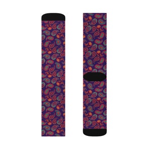 purple paisley dress socks Bruno Conte Royal Blue Circular Jacquard Pattern Dress Sock