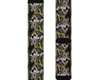Cadeau personnalisé Chaussettes Loup