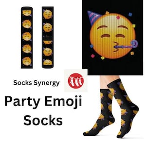 Best Seller Party emoji Socks personalized gift fun cool trendy gift present holiday womens mens pattern custom name date message