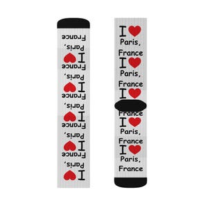 I love Paris France Socks personalized gift