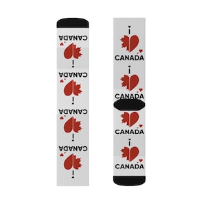 Canada Pride Socks, Fun Gift for Canadians, Great for Canada Day, Cozy Socks for Travel, Unique Socks for Festivals