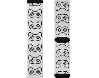 Lustige Gamer Socken für Geeks, Videospiel Socken, Geschenk für Gamer, Retro Gaming Kleidung, Einzigartige Socken für Spieleabende