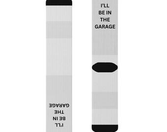 Lustige Garage Socken, einzigartiges Geschenk für DIY-Liebhaber, lustiges Zitat Socken, Neuheit Casual Socken, Vatertagsgeschenk, personalisierte Socken Designs