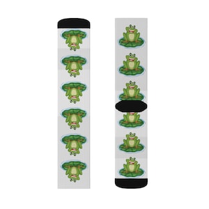 Fun Frog Pattern Socks | Cute Animal Socks, Gift for Kids, Unique Fashion Accessory, Birthday Gift, Everyday Wear