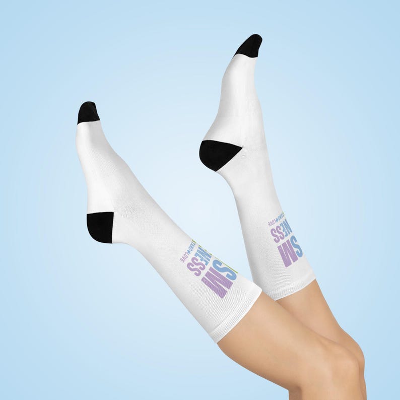 Autism Awareness Cushioned Crew Socks, Supportive Socks for Autism Month, Gift for Special Needs, Comfortable Everyday Wear image 6