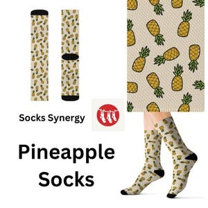 TOP SELLER Pineapple Socks personalized gift fun cool trendy gift present holiday womens mens pattern pineapple lover gift food socks fruit