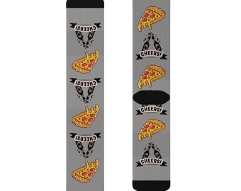Pizza and Beer socks Pizza Party Socks - Fun Gift for Food Lovers, Unique Apparel, Novelty Socks, Perfect for Birthdays, Casual Wear