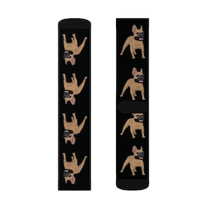 Calcetines Frenchie con estampado de perro, regalo divertido para amantes de las mascotas, calcetines deportivos, calcetines de animales de moda, calcetines únicos para perros