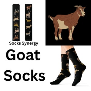 Goat Socks custom fun cool trendy gift present holiday personalized women&#39;s men&#39;s pattern customized name date