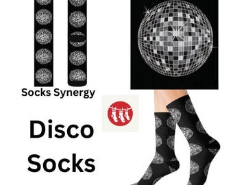 PIÙ VENDUTI Calzini da discoteca personalizzati, regalo da ballo, calzini da festa, divertenti, alla moda, regalo, regalo per le feste, personalizzati, nome e data, da donna a uomo
