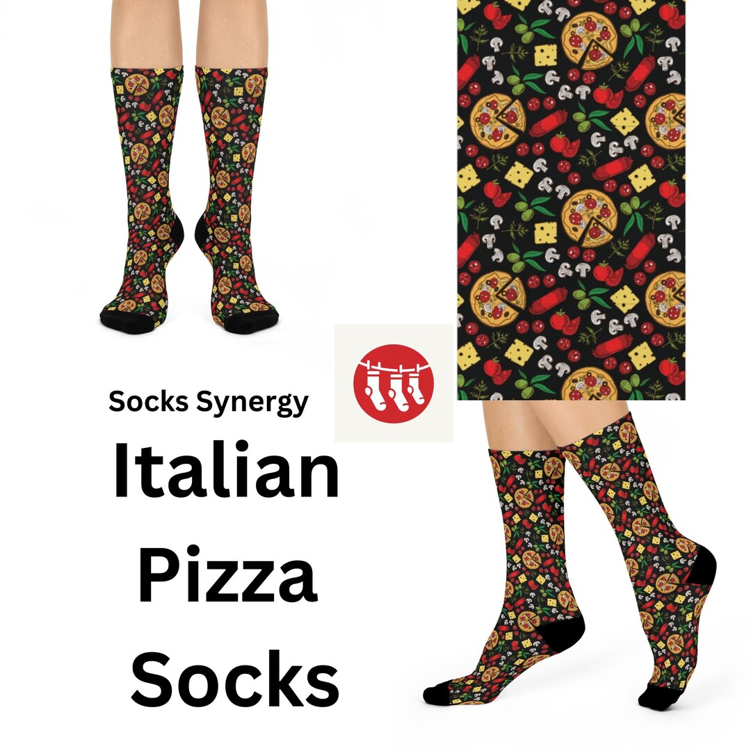 Italian Pizza Socks - Etsy