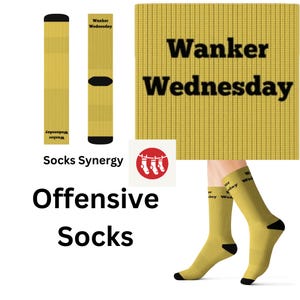 Wanker Wednesday Socks personalized gift weekday offensive