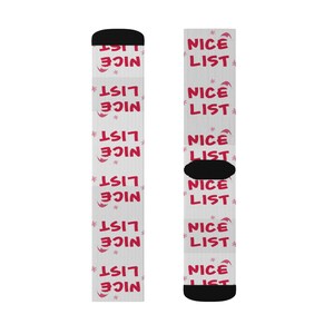 Nice List SocksDesign, Christmas Gift, Fun Holiday Wear, Cozy Socks, Stocking Stuffer, Unique Gift Idea
