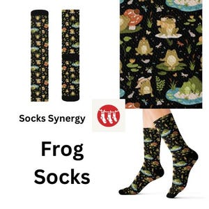 TOP SELLER Frog Socks personalized gift fun cool trendy gift present holiday women&#39;s men&#39;s custom pattern frog lover gift animal socks