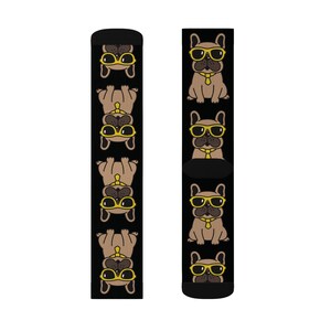 Frenchie Socks Fun Dog Socks for Pet Lovers, Stylish Animal Socks, Unique Gifts for Birthday, Dog-Themed Novelty Socks, Casual Wear