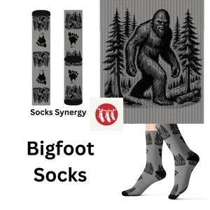 BEST SELLER Bigfoot Socks Personalized Gift fun cool trendy gift present holiday womens mens pattern custom name date bigfoot lover gift