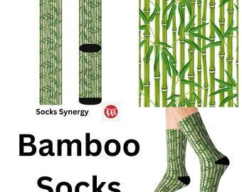 Bamboo Socks custom plant fun cool trendy gift present holiday personalized customized name date women's men's pattern garden farmer