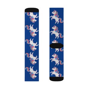 Whimsical Unicorn Socks, Fun Gift Unique Daily Wear, Holiday Stocking Stuffers, Fantasy Themed Socks