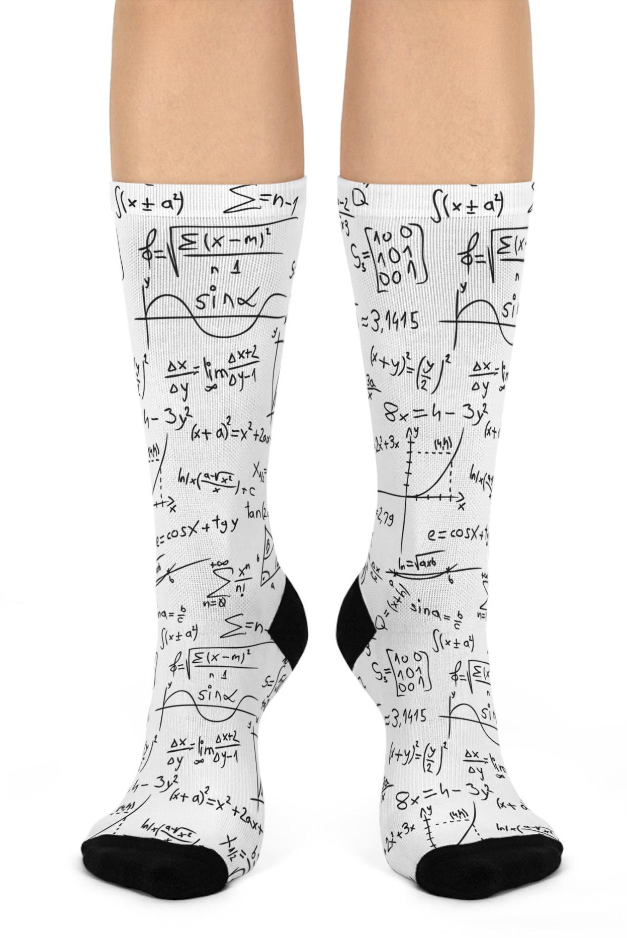 Mathematician's Cushioned Crew Socks - Fun Gift for Teachers, Students ...