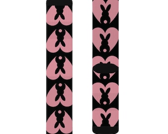 Cadeau personnalisé Chaussettes Bunny Love Chaussettes de Pâques Chaussettes de lapin