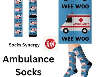 Top Seller Wee Woo Ambulance Socks personalized gift fun cool trendy gift present holiday womens mens pattern paramedic work socks custom